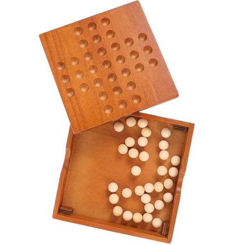 UPKOCH Holzspielzeug Einzelnes Schachspiel Klassisches Denkspiel für Familien Freunde und Erwachsene Fördert Intelligenz und Geduld für und Brettspiel Enthusiasten von UPKOCH