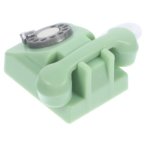 UPKOCH House Decoration puppenhauszubehör Modellbau Hausdekoration stylingbã¼rsten Puppenhaus Telefon Miniaturtelefon für Puppenhaus Puppenhaus-Vintage-Telefon Telefon Figur Light Green von UPKOCH