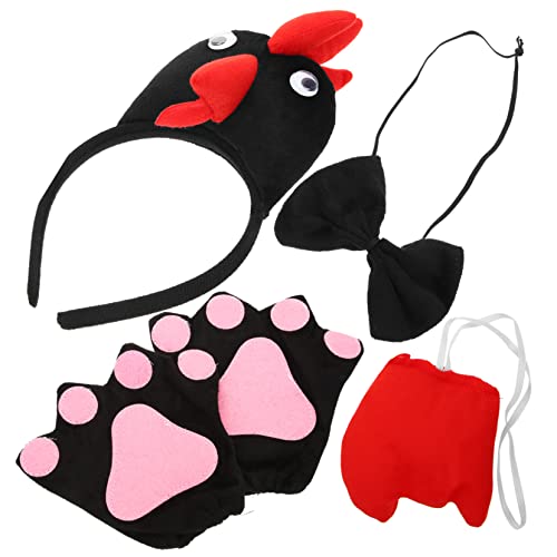UPKOCH Hühner Kostüm Set mit Stirnband Fliege und Handschuhen Niedliches Cosplay Tierkostüm für Ostern und Party Langlebiges Material Geeignet für Mädchen und Kostümpartys UPKOCH Hühner Kostüm Set mit Stirnband Fliege und Handschuhen Niedliches Cosplay Tierkostüm für Ostern und Party Langlebiges Material Geeignet für Mädchen und Kostümpartys von UPKOCH