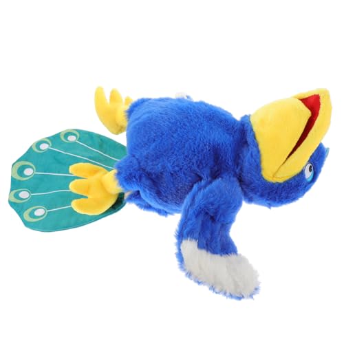 UPKOCH Interaktive Handpuppe Aus Plüsch Pfauenform Lustiges Handspielzeug Für Geschichtenerzählen Und Rollenspiele von UPKOCH