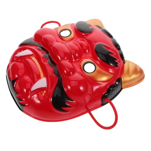 UPKOCH Japanische Oni Maske Rot Hannya Geister Gesichtsabdeckung Detailgetreu Handgefertigt Für Halloween Cosplay Bühnenauftritte Partydekoration Ghost Mask von UPKOCH