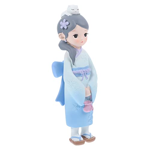 UPKOCH Japanische Wohnkultur Harz Handwerk Statue Kawaii Kimono Mädchen Fee Figuren Für Jungen Und Mädchen von UPKOCH