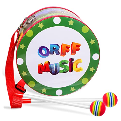 UPKOCH Junge Mädchen Trommel mit Trommelstöcken Kreatives Musikinstrument für Lernspielzeug Rhythmus und Konzentration als oder Belohnung von UPKOCH