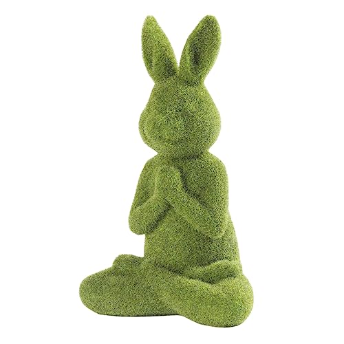 UPKOCH Kaninchen Plüschtier Plüschspielzeug Plüschtiere Hase Plüsch Plüschmodell klein Hasen plüschtier Hasen raumdeko Beflockung für den Garten Beflockung Tierdekor Harz Green von UPKOCH
