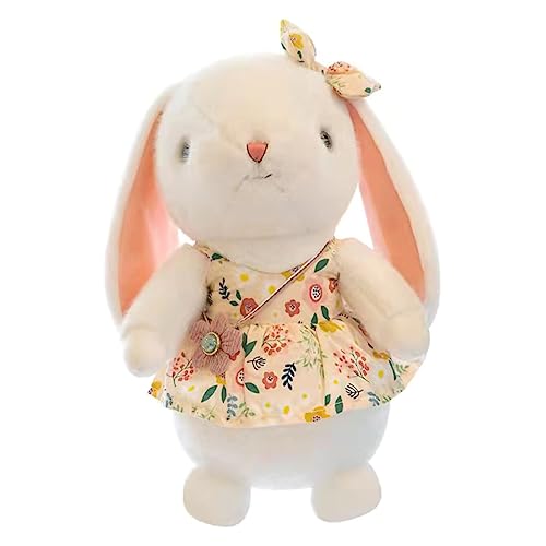UPKOCH Kaninchenpuppe Babypuppen Stoffpuppe Junge Babypuppe Gefüllte Musikpuppe Puppenhaus Babypuppen Kuscheltier Mädchen Kuschelhase Babypuppen Kuschelkaninchen Plüsch von UPKOCH
