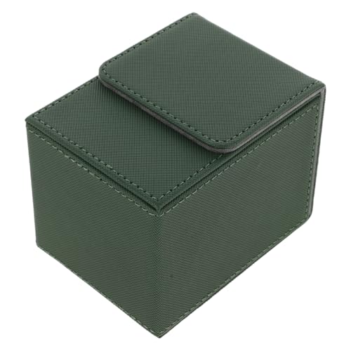 UPKOCH Karten Aufbewahrungsbox für Sammelkarten Magnetische PU Kartenbox Kompakte Spielkarten Organizer für Trading Card Games Grün zum Schutz Organisation von UPKOCH