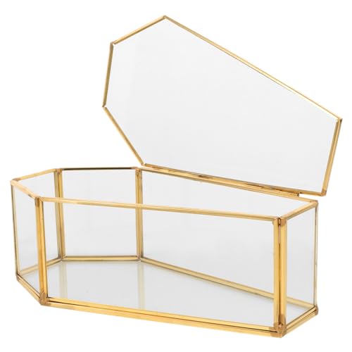 UPKOCH Kasten Sarg Aus Glas Aufbewahrungsboxen Mit Deckel Halloween Wohnkultur Einzigartiges Halloween- Vampir- Dekorative Kästen Mit Deckel Sarg Behandeln Boxen Transparent von UPKOCH
