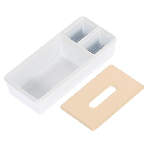 UPKOCH Dollhouse Miniatur Papierbox Für Realistischer Taschentuchspender Für Puppenhaus Und Spielzeug Für Kreative Spiele Und von UPKOCH