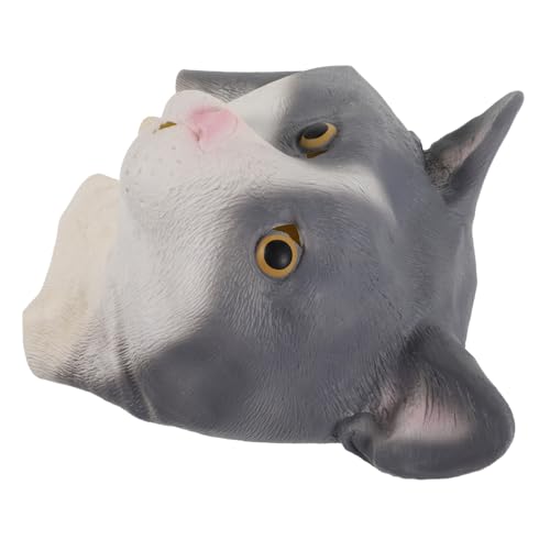 UPKOCH Katze Kopfbedeckung Halloween-maske Lustige Masken Für Erwachsene Masken Halloween Tiermasken Für Erwachsene Maskerade-maske Für Frauen Maske Katze Weiße Katzenmaske Emulsion von UPKOCH