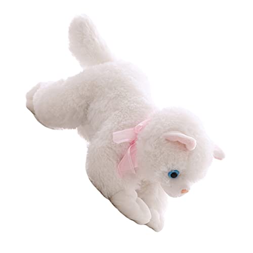 UPKOCH Katzenpuppe Cutie Cats Cute Kinderzimmerdekoration stoffkatze Katzen spielsachen katzenspielzeig cat Toy Cartoon-Puppe Tierspielzeug für Geburtstag Puppe Weiß von UPKOCH