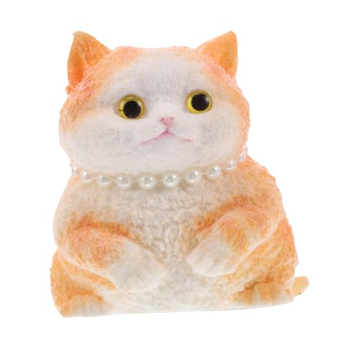 UPKOCH Kawaii Katzen Dehnbares Realistisches Stressabbauendes Squeeze Tier für Katzenliebhaber Niedliches Handgemaltes Oranges für Entspannung und Sinnliche Beschäftigung von UPKOCH