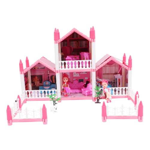 UPKOCH Kinderschloss Spielzeughaus Tiny House Kit Mini Mädchen Das Kinderspielzeug Mädchenspielzeug Schloss Puppenhaus Modell DIY Große Villa Schloss Miniatur Puppenhaus Kit Rosa UPKOCH Kinderschloss Spielzeughaus Tiny House Kit Mini Mädchen Das Kinderspielzeug Mädchenspielzeug Schloss Puppenhaus Modell DIY Große Villa Schloss Miniatur Puppenhaus Kit Rosa von UPKOCH