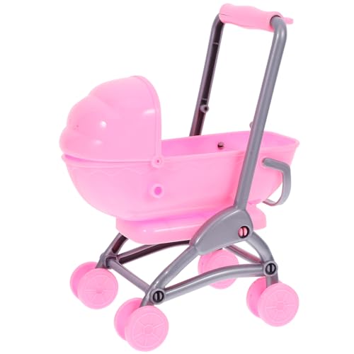 UPKOCH Kinderspielzeugwagen Babypuppe Babyspielzeug Kinderwagen Für Puppen Kleinkinder 1–3 Kinderwagen Puppenwagen Für 8 Jährige Puppenwagenmöbel Kleiner Modellwagen Rosy Abs von UPKOCH