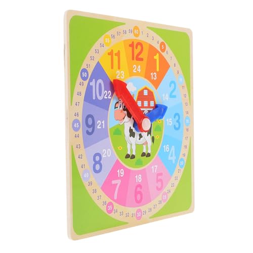 UPKOCH Kinderuhr Aus Holz Unterrichtsuhren Für Zahlen Uhrlernen Für Uhr Für Den Bildungsunterricht Tragbare Kinderuhr Zeiterkennungsuhr Lehruhr Modell Kinderuhr von UPKOCH