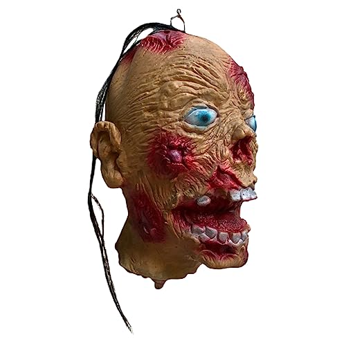 UPKOCH Kopf Anhänger Aufblasbarer Geist Gefälscht Kostüm Menschlich Halloween- Halloween-Requisiten Schädelverzierung Neon Kessel Körperteil Stütze Unheimlich Sarg Gesicht Tür Metall von UPKOCH
