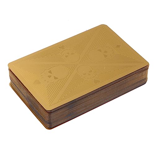 UPKOCH Kreative Nachtpokerkarten Spiele Jetons Gold Kartenhalter Für Spielkarten Kartenspiel Leuchtender Schürhaken Pokerkarte Aus Papier Brettspiel-Poker von UPKOCH