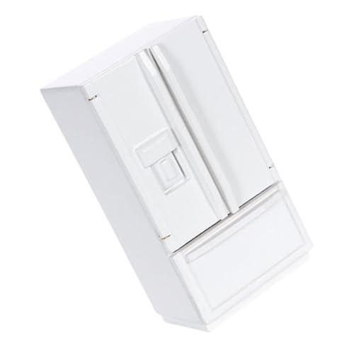 UPKOCH Miniatur-kühlschrank Spielzeug 112 Weiß/grau Vintage-Design Mini- -Accessoire Für Puppenhaus von UPKOCH