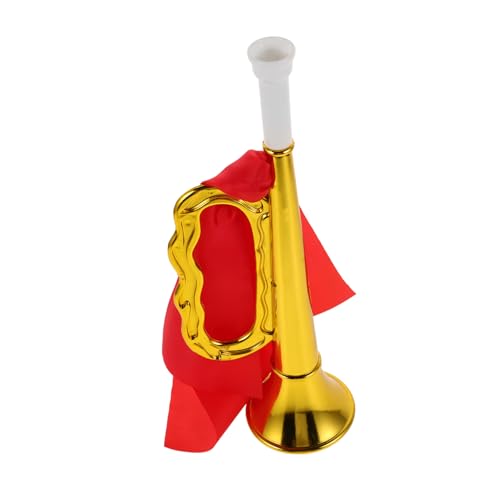 UPKOCH Kunststoff-kindermusikinstrument, Lustige Trompete Für Anfänger, Leichte Kleine Trompete Mit Roter Stoffdekoration, Marschierendes Trompeteninstrument Für Sportspiele UPKOCH Kunststoff-kindermusikinstrument, Lustige Trompete Für Anfänger, Leichte Kleine Trompete Mit Roter Stoffdekoration, Marschierendes Trompeteninstrument Für Sportspiele von UPKOCH