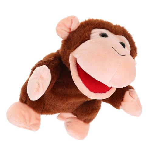 UPKOCH Kuschelig Weiche Affen Handpuppe aus Plüsch Interaktives Lernspielzeug für Fördert Motorik und Kommunikation für Rollenspiele und Geschichtenerzählen im Kindergarten Hause von UPKOCH