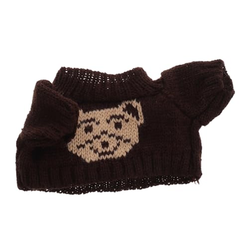 UPKOCH Kuscheliger Miniatur bär Pullover aus Gestrickter Baumwolle Weicher Ersatz für Stofftiere Süße Puppenkleidung mit Charmantem Bärendesign für Plüschtiere und Puppen von UPKOCH