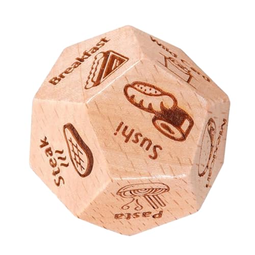 UPKOCH Lebensmittelsieb Partyspielwürfel Partywürfel Lebensmittelentscheidungsspiel Lebensmittelentscheider Hölzern Hellbraun UPKOCH Lebensmittelsieb Partyspielwürfel Partywürfel Lebensmittelentscheidungsspiel Lebensmittelentscheider Hölzern Hellbraun von UPKOCH
