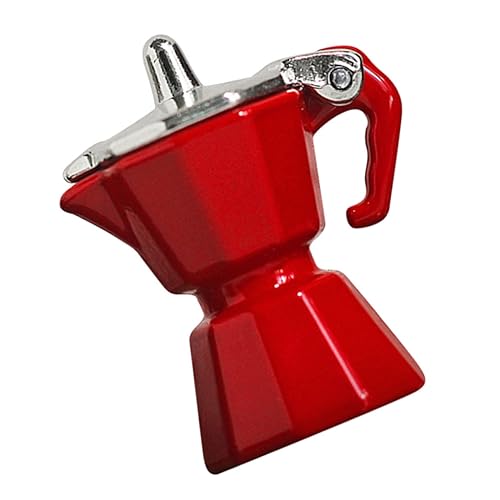 UPKOCH Legierung Puppenhaus Küchenzubehör Küchengeräte Kaffeemaschine Für Rote Kaffeemaschine Klein von UPKOCH