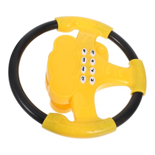 UPKOCH Lenkrad mit Licht und Sound Stabiles Saugnapf Design Robustes Kunststoff Tragbar für Auto und Tisch Interaktives Lernspielzeug zur Frühkindlichen Fahrzeugsimulation von UPKOCH