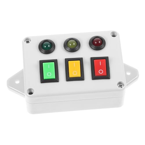 UPKOCH Lichtspielzeug Busy Board mit DREI LED Schaltern Montessori Lernspielzeug zur Frühkindlichen Motorisches Activity Board für Kleinkinder Jungen Mädchen Ab Jahr von UPKOCH