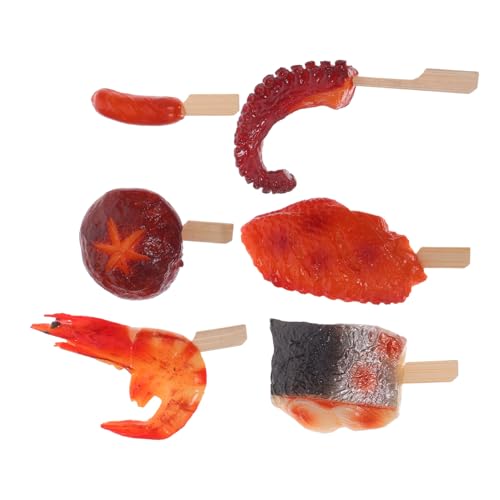 UPKOCH Lifelike Fake Meat Model Realistic Grilled Food Skewers Simulation Reusable BBQ Props für Fotografie Restaurantdekoration und Kreative Displays Leicht Tragbar von UPKOCH