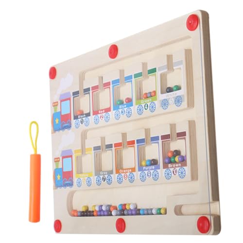 UPKOCH Magnetische Zugzähltafel Brettspiele beschäftigtes Brett Rätsel Bildungsspielzeug Farblich passendes Lern-Puzzlebrett Magnetisches für Kleinkinder hölzern Colorful von UPKOCH