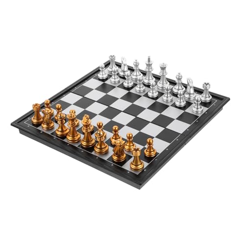 UPKOCH Magnetisches Schachspiel Faltbares und Tragbares Schachbrett für Erwachsene für Reisen Schule und Freizeitspiele aus Hochwertigem Gefertigt von UPKOCH