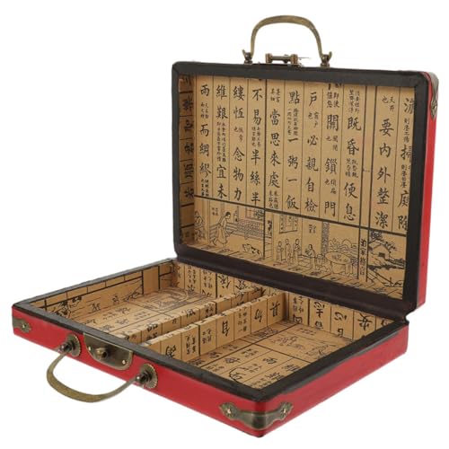 UPKOCH Mahjong Speicherbox PU Material und Praktisch mit Schnallendesign für Sicheren Halt für Reisen und Aufbewahrung für Mahjong und Andere von UPKOCH