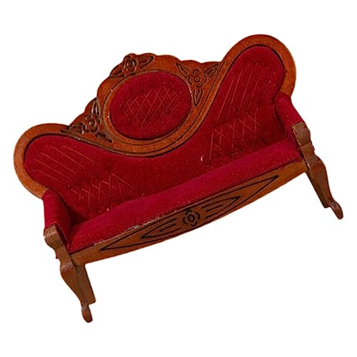 UPKOCH Maßstab Puppenhaus Möbel Mini Dekoration Detailgetreues Miniatursofa für Puppenhaus Wohnzimmer Zubehör Geschenkidee von UPKOCH