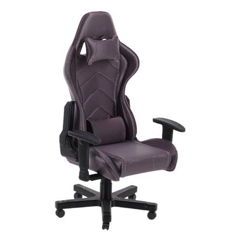 UPKOCH Miniatur Gaming Stuhl 1:12 Für Puppenhaus Realistisches Computerstuhl Modell Für Büro Dekor Und Sammler Kleiner Möbel Zubehör von UPKOCH