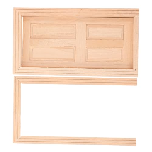 UPKOCH Maßstab Realistisches Puppenhaus Tür Simulation Klappbar Holzmaterial DIY Zubehör für Puppenhaus Dekoration und Bastelprojekte von UPKOCH