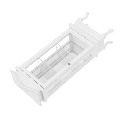 UPKOCH Maßstab Solides Holz Realistisches Design Kleines Display und Bücherregal Puppenhaus Möbel Zubehör für Motorik und Dekorative Sammlungen von UPKOCH