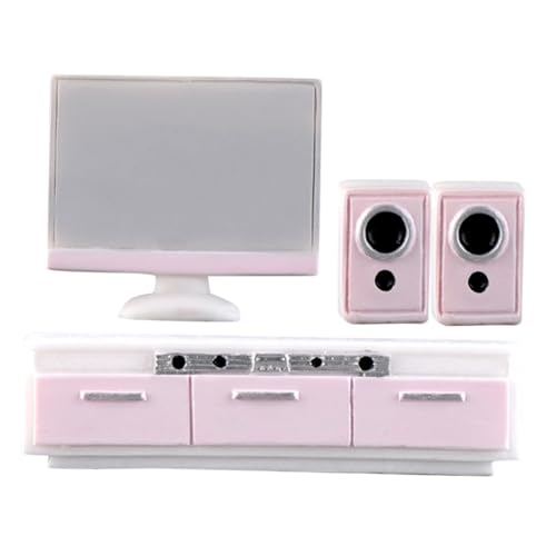 UPKOCH Maßstab Stabiles Puppenhaus Möbel Zubehör Teiliges Mini Wohnzimmer mit LCD Fernseher und Lautsprecher Geeignet für Puppenhaus Wohnzimmer und Schlafzimmer UPKOCH Maßstab Stabiles Puppenhaus Möbel Zubehör Teiliges Mini Wohnzimmer mit LCD Fernseher und Lautsprecher Geeignet für Puppenhaus Wohnzimmer und Schlafzimmer von UPKOCH