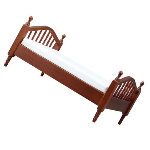 UPKOCH Maßstab Stabiles Vintage Mini Bett mit Matratze Fertig Montierte Puppenmöbel für Sammler und Kreatives Rollenspiel UPKOCH Maßstab Stabiles Vintage Mini Bett mit Matratze Fertig Montierte Puppenmöbel für Sammler und Kreatives Rollenspiel von UPKOCH