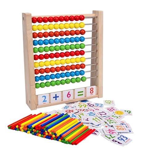 UPKOCH Mathe-lernspielzeug-Set Für Jungen Und Mädchen Holzrahmen Abakus Bunte Perlen Frühes Pädagogisches Mathe-Spielzeug UPKOCH Mathe-lernspielzeug-Set Für Jungen Und Mädchen Holzrahmen Abakus Bunte Perlen Frühes Pädagogisches Mathe-Spielzeug von UPKOCH