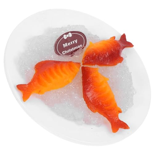 UPKOCH Meeresfrüchte Lebensmittelmodell Künstliches Fischmodell gefälschte Essensrequisite Party Lebensmitteldekoration Fotografie-Food-Requisite gefälschtes realistisches Essen Plastik von UPKOCH