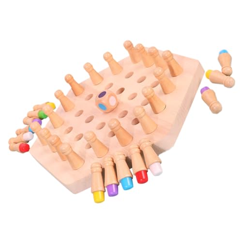 UPKOCH Memory Schachspiel aus Holz Gedächtnistraining für Fördert Konzentration Denkvermögen und Kreativität Multifunktionales Lernspiel für Eltern Junge Mädchen Spiele und Frühe Bildung von UPKOCH