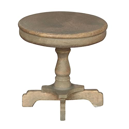 UPKOCH Mikroszene Kleiner Runder Tisch Puppenmöbel Puppenstubentisch Puppenstubenmöbel Zubehör Für Puppenhäuser Puppenhausmöbel Holz von UPKOCH