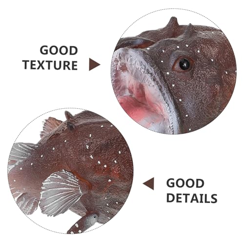 UPKOCH Mini Anglerfisch Figur aus Robustem Kunststoff Realistische Meereslebewesen für Edukatives Feinmotorik und Meeresbiologie Verständnis bei und Partyaktivitäten von UPKOCH