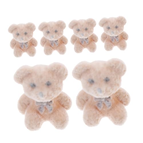 UPKOCH Miniatur-bären-Kuchen-Charm Beflockte Weiche Tier- Für Bastelpartys Gastgeschenke Hochzeiten Geburtstage Hellbraun von UPKOCH