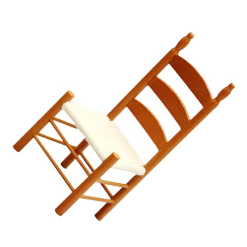UPKOCH Mini Baumwollstuhl Puppenhausmöbel Puppenhausmöbel Ornamente Für Ornamente Zum Basteln Stühle Puppenmöbel Arbeitszimmer Requisite Mini Hausmöbel Hellbraune Birke von UPKOCH
