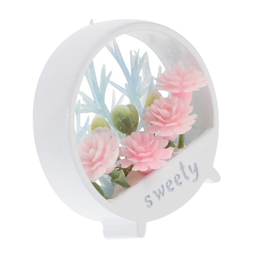 UPKOCH Mini Blumenkorb Puppenhäuser Tiny House Miniatur Puppenhaus Bausätze Dekorationen Körbe Mit Blumen Mini Puppenhaus Kleines Kleines Das Tiny Homes Weißer Kunststoff von UPKOCH