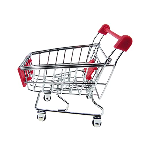 UPKOCH Mini Einkaufswagen für Metall Trolley mit Elektroplattierung Schreibtischzubehör oder für Jungen und Zufällige Farbe von UPKOCH