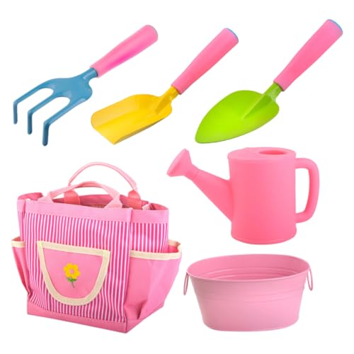 UPKOCH Werkzeugset Für Kinder Gartengeräte Schaufeln Und Rechen Für Den Außenbereich 6-teiliges Set Zum Pflanzen Blumenanbau Gartenarbeit Bequemer Griff Für Den Einsatz von UPKOCH