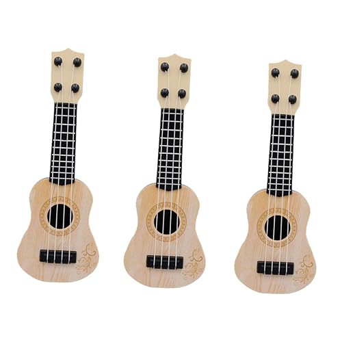UPKOCH Musikspielzeug Für Kleinkinder – 3 Mini-Gitarren Früherziehungsspielzeug Sicheres Material Verbessert Die SEH- Und Hörfähigkeiten Von Kindern von UPKOCH