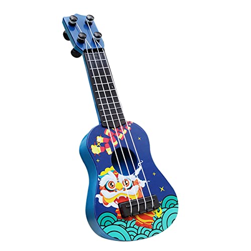 UPKOCH Mini Gitarrenmodell Lustige Ziergitarre für Ukulele im Cartoon Design Kreative Musikinstrumente für Puppenhaus Dekoration von UPKOCH